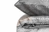 Set di copripiumino matrimoniale e 2 federe Mishawaka, 240x220 cm, Grigio e Beige