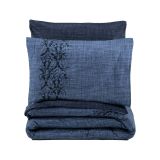 Set di copripiumino matrimoniale e 2 federe New Rochelle, 240x220 cm, Blu