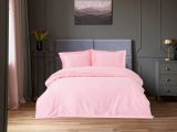 Set di copripiumino matrimoniale e 2 federe Wickliffe, 200x200 cm, Rosa