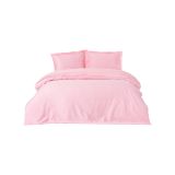 Set di copripiumino matrimoniale e 2 federe Wickliffe, 200x200 cm, Rosa