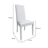 Set di Sedie Bianco 2 Sedie Imbottito, Effetto Laccato - Ferraris