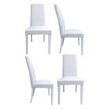 Set di Sedie Bianco 2 Sedie Imbottito, Effetto Laccato - Ferraris
