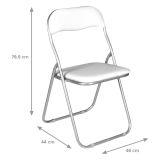 Set di Sedie Bianco Grigio 10 Sedie Imbottito, Peso Supportato 80 kg - Antenore