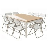 Set di Sedie Bianco Grigio 10 Sedie Imbottito, Peso Supportato 80 kg - Antenore