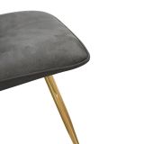 Set di Sedie Grigio Scuro oro 4 Sedie Effetto Velluto, Imbottito - Cabiate