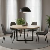 Set di Sedie Nero Antracite Nero 4 Sedie Imbottito, Sfumatura Colore Struttura Antracite - Zambrone