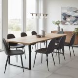 Set di Sedie Nero Antracite Nero 8 Sedie Imbottito, Sfumatura Colore Struttura Antracite - Zambrone