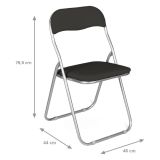 Set di Sedie Nero Grigio 10 Sedie Imbottito, Peso Supportato 80 kg - Antenore