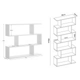 Set Libreria Bianco Modulabile 9 Ripiani, Installazione a Muro - Jesolo