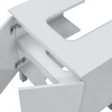 Set Mobili Bagno Bianco Lucido 5 Ripiani 4 Ante, 8 Vani - Vignolo