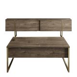 Set Mobili da Soggiorno Marrone Noce oro Modulabile 2 Ante, 2 Vani - Mornasco