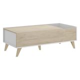 Set Mobili da Soggiorno Marrone Rovere Bianco Cassetti Modulabile, 4 Ripiani - Tellur