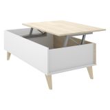 Set Mobili da Soggiorno Marrone Rovere Bianco Cassetti Modulabile, 4 Ripiani - Tellur