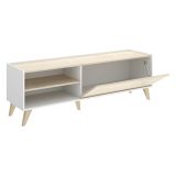 Set Mobili da Soggiorno Marrone Rovere Bianco Cassetti Modulabile, 4 Ripiani - Tellur
