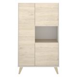 Set Mobili da Soggiorno Marrone Rovere Bianco Cassetti Modulabile, 5 Ripiani - Sutter