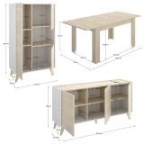 Set Mobili da Soggiorno Marrone Rovere Bianco Cassetti Modulabile, 7 Ripiani - Tifton