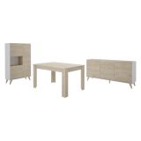 Set Mobili da Soggiorno Marrone Rovere Bianco Cassetti Modulabile, 7 Ripiani - Tifton