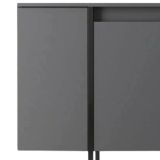 Set Mobili da Soggiorno Nero Antracite Modulabile 4 Ripiani, Apertura Battente, a Ribalta - Pignano