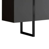 Set Mobili da Soggiorno Nero Antracite Modulabile Apertura a Ribalta, 2 Ante - Mornasco