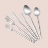 Set Posate Argento Opaco set da 36 Sfumatura Colore Struttura Opaco, Adatto per Lavastoviglie - Nimava