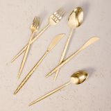 Set Posate oro set da 36 Adatto per Lavastoviglie, - Nimesira