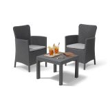 Set salotto balcone 2 poltrone antracite - Brooks