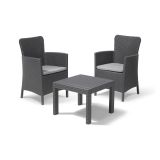 Set salotto balcone 2 poltrone antracite - Brooks
