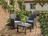 Set salotto balcone 2 poltrone antracite - Brooks