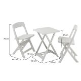 Set Salotto da Esterno Bianco 2 Posti un Tavolino, Made in Italy - Cassville
