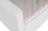 Set Salotto da Esterno Bianco Bianco 6 Posti 2 Tavolini, Impermeabile Idrorepellente Made in Italy - Dervio