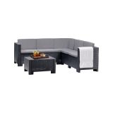 Set salotto da esterno Camerota, Made in Italy, Antracite