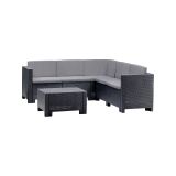 Set salotto da esterno Camerota, Made in Italy, Antracite