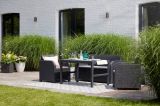 Set salotto da esterno Cortona, Salottino outdoor, Set da balcone o giardino, Composizione soggiorno per esterni, 129x62 h77 cm, Antracite