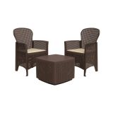 Set salotto da esterno Dakain, 100% Made in Italy, Marrone