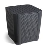 Set salotto da esterno Forano, Salottino outdoor, Set da balcone o giardino, Composizione soggiorno per esterni, 62x60 h89 cm, Antracite