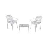 Set salotto da esterno Kupang, Bianco
