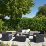 Set salotto da esterno Langley, 135x72 h76 cm, Antracite