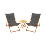 Set salotto da esterno Lerna, Salottino outdoor, Set da balcone o giardino, Composizione soggiorno per esterni, Giallo