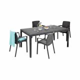 Set salotto da esterno Lograto, Made in Italy, Antracite