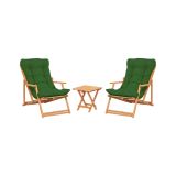 Set salotto da esterno Lyncis, Salottino outdoor, Set da balcone o giardino, Composizione soggiorno per esterni, Verde