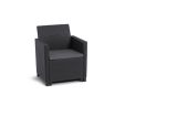 Set salotto da esterno Nepean, 113x65 h74 cm, Antracite