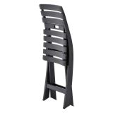 Set Salotto da Esterno Nero Antracite 2 Posti un Tavolino, set Pieghevole Made in Italy - Viticuso