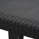 Set Salotto da Esterno Nero Antracite Nero Antracite Salottino 4 Posti, Tavolo 10 Posti Posti un Tavolino, Impermeabile Idrorepellente Made in Italy