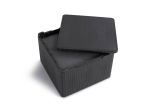 Set salotto da esterno Sgonico, Salottino outdoor, Set da balcone o giardino, Composizione soggiorno per esterni, 113x65 h74 cm, Antracite
