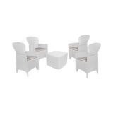 Set salotto da esterno Sulzano, Made in Italy, Bianco