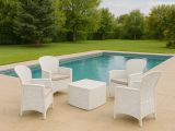 Set salotto da esterno Sulzano, Made in Italy, Bianco