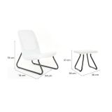 Set salotto esterno 2 poltrone 1 tavolino bianco - Canmore