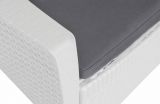 Set salotto esterno 2 posti e 1 tavolo effetto rattan bianco - Anny