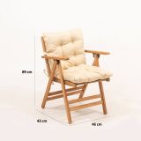 Set salotto esterno 4 posti e 1 tavolo crema - Sangano
