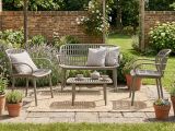 Set salotto esterno poltrone e divano effetto rattan tortora - Palu